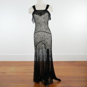 Boho Vintage Bodycon Lingerie Lace Overlay Dress